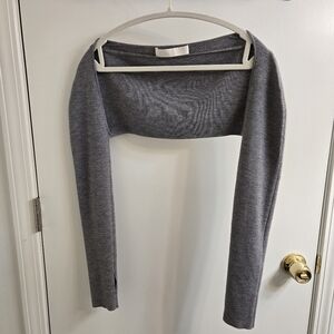Dion Lee Ribbed Shrug Cardigan, Gray